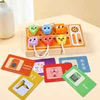 Wooden Outlet Board Geometric Child Play Item Polished Rounded for Children