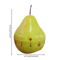 Mechanical Kitchen Timer Glossy Pear-Shaped Timer No Batteries Needed