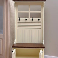 1:12 Scale Dollhouse Cabinet Hinged Doors Wooden Dollhouse Cabinet Space-Saving