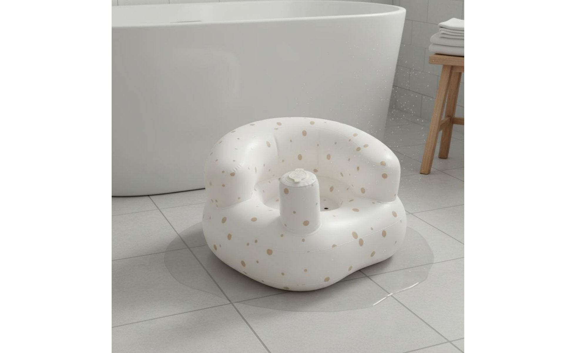 Inflatable Baby Bath Stool Supportive Design Baby Learn-to-Sit Seat for Infants