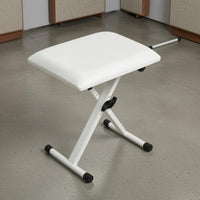 Foldable Piano Bench Upholstered X-Frame Music Chair Space-Saving for Pianists
