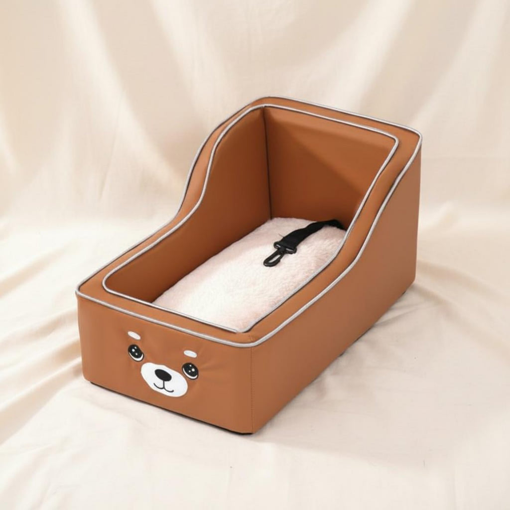 Dog Console Car Seat PU Leather Pet Armrest Booster Seat Waterproof for Cats