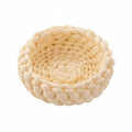Chunky Knit Cat Bed Machine Washable Handmade Yarn Pet Bed Handcrafted Look Crochet Pet Resting Place for Cats, Small Dogs, Indoor