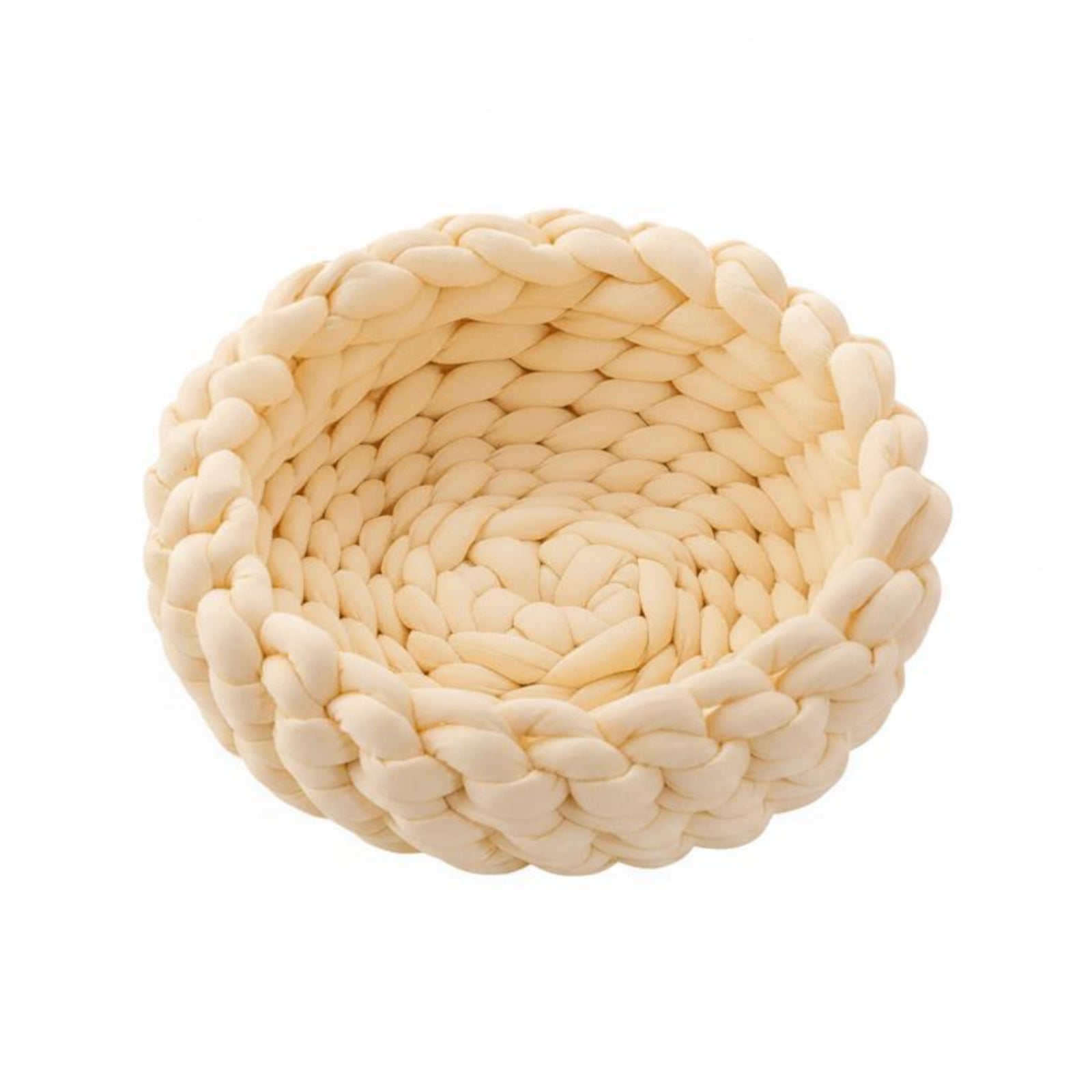 Chunky Knit Cat Bed Machine Washable Handmade Yarn Pet Bed Handcrafted Look Crochet Pet Resting Place for Cats, Small Dogs, Indoor