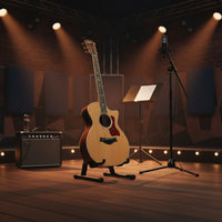 V-Shaped Guitar Stand Foldable Electric Guitar Floor Stand Stable Design