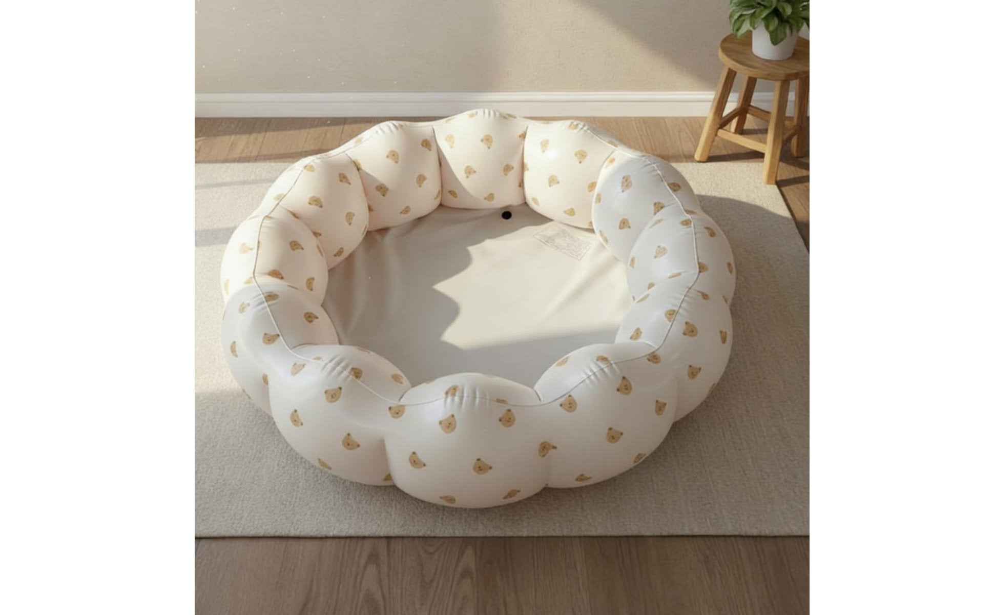 Portable Baby Pool Petal Shape Round Inflatable Ball Play Area Eco-Friendly PVC