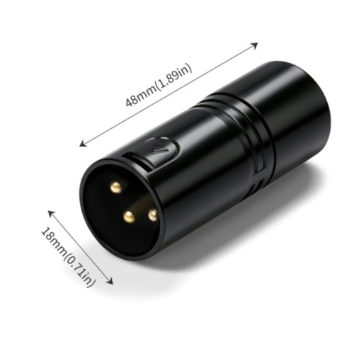 3-Pin Digital Multiplex End Plug Gold Pins 3-Pin XLR End Plug Cylindrical