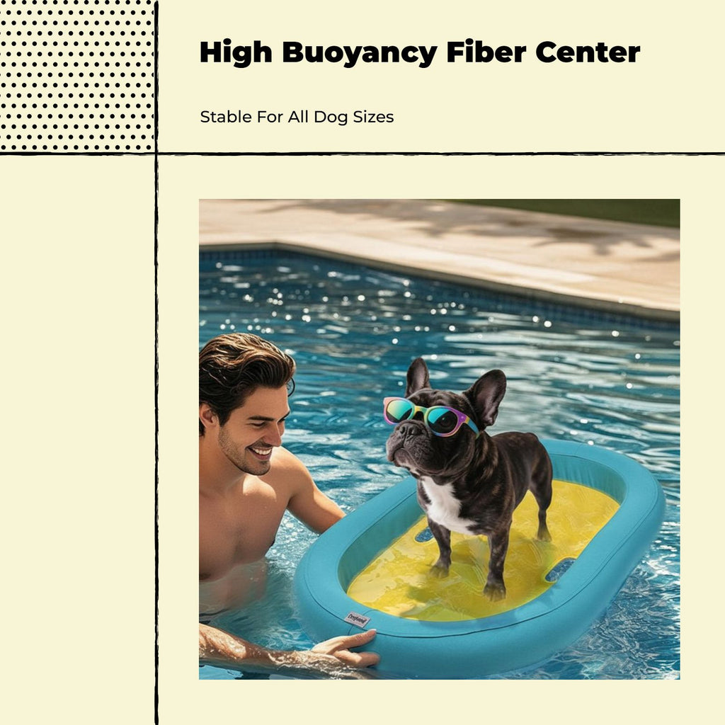Dog Pool Float, High Buoyancy Foam Mat, Foldable, Safe