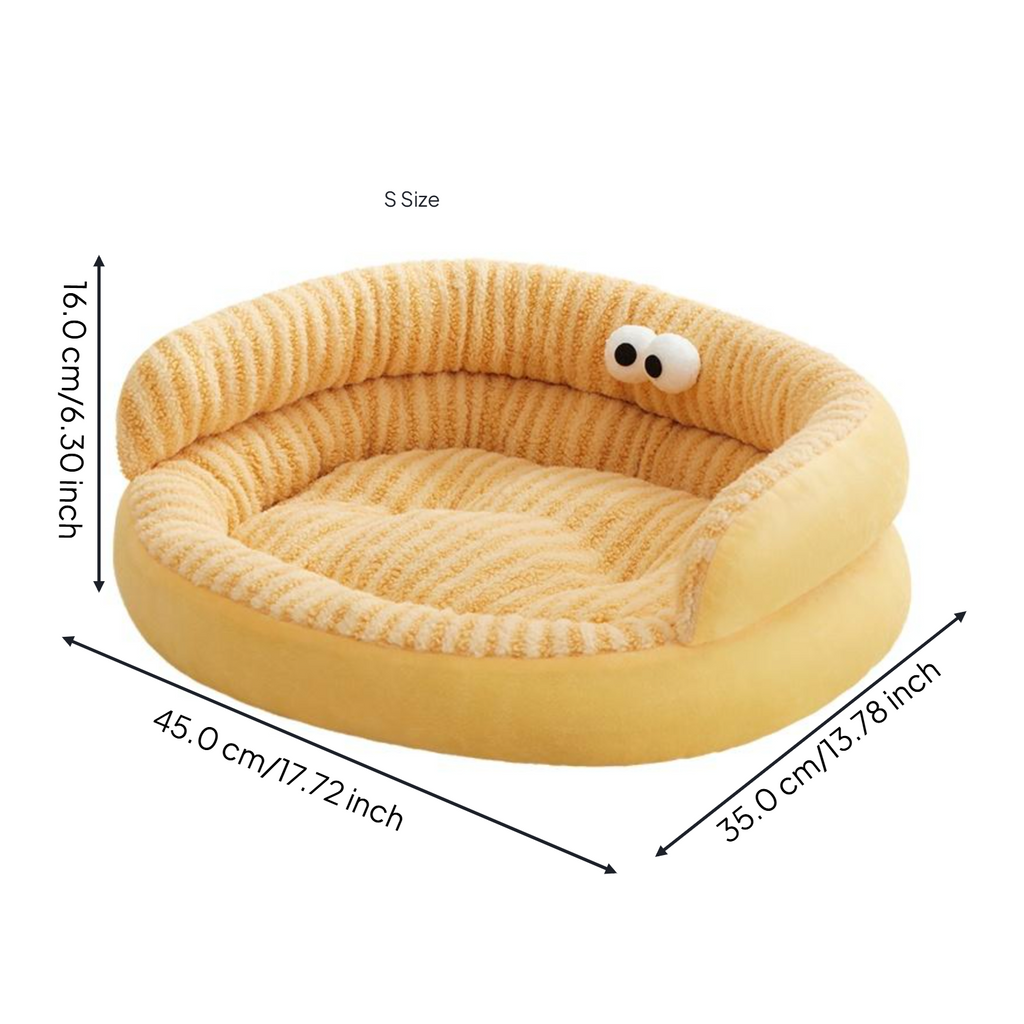 Supportive indoor dog bed for small and medium pets.