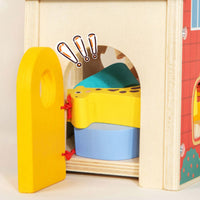 Wooden Shape Sorting House Fine Motor Skills Wooden Farm Shape Sorter Educational Farm Animal Sorter for Preschool, Playroom