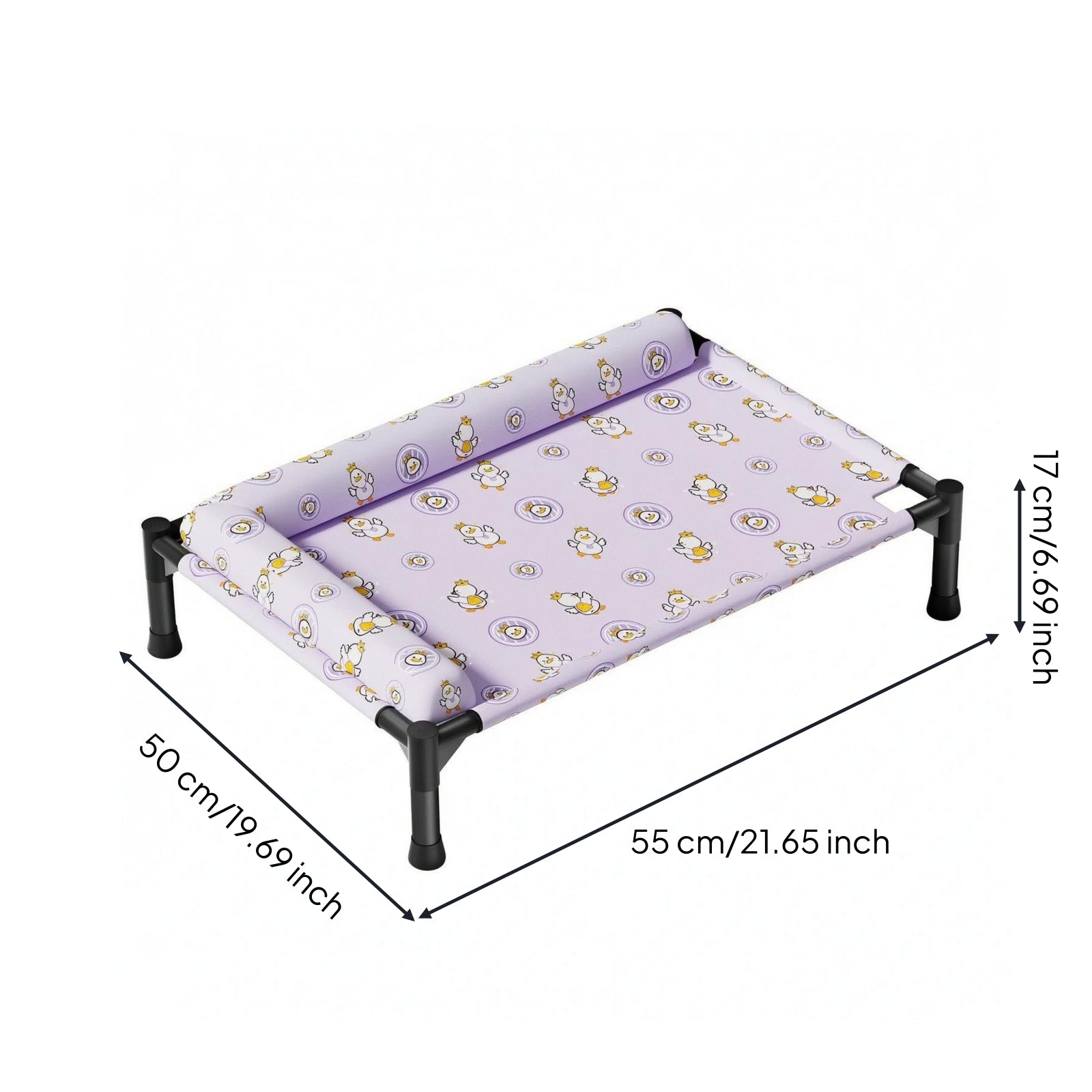 Dog Bed with Supportive Side Easy to Clean Supportive Side Pet Bed Printed