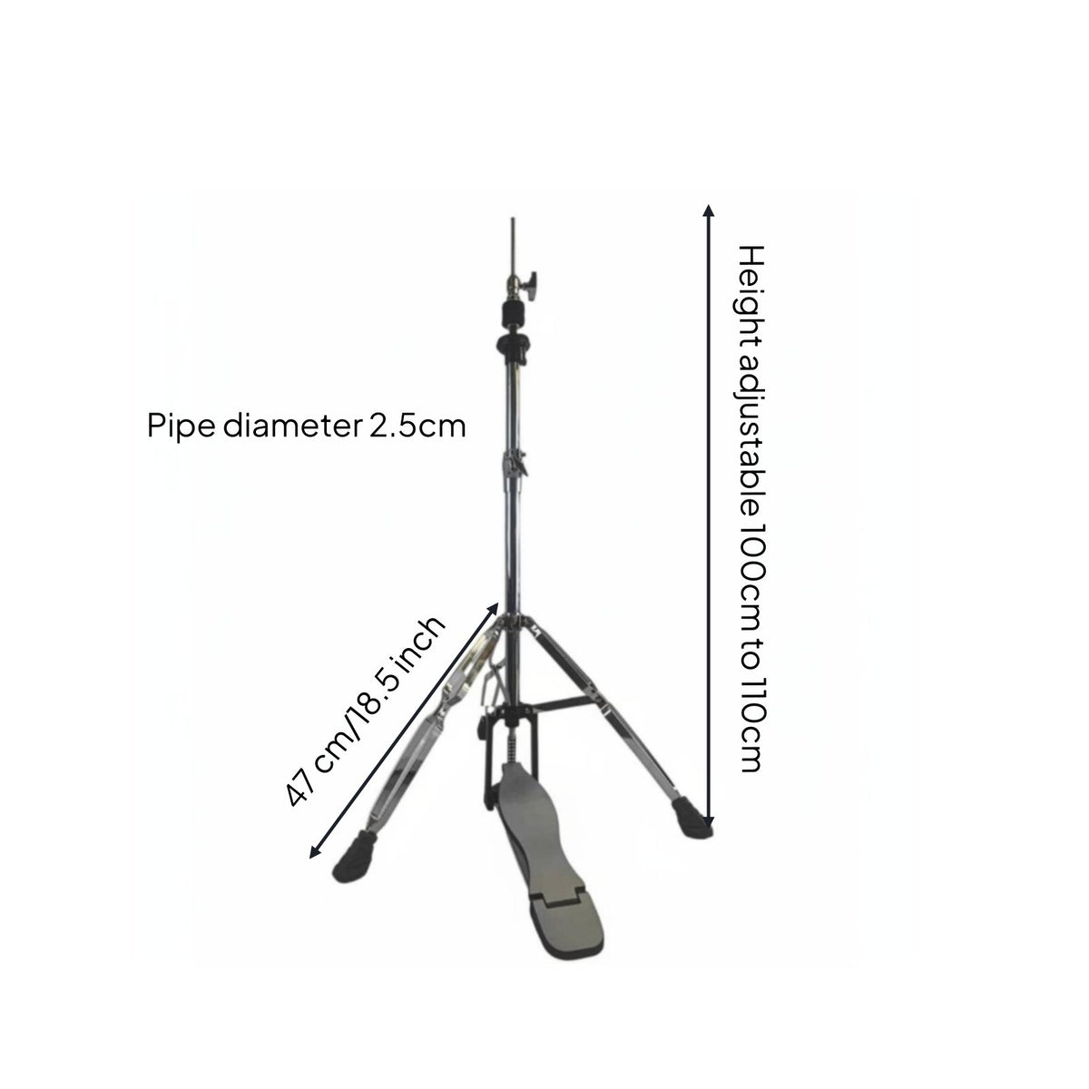 Extended Cymbal Stand Stable Drum Hardware Pack Heavy Duty