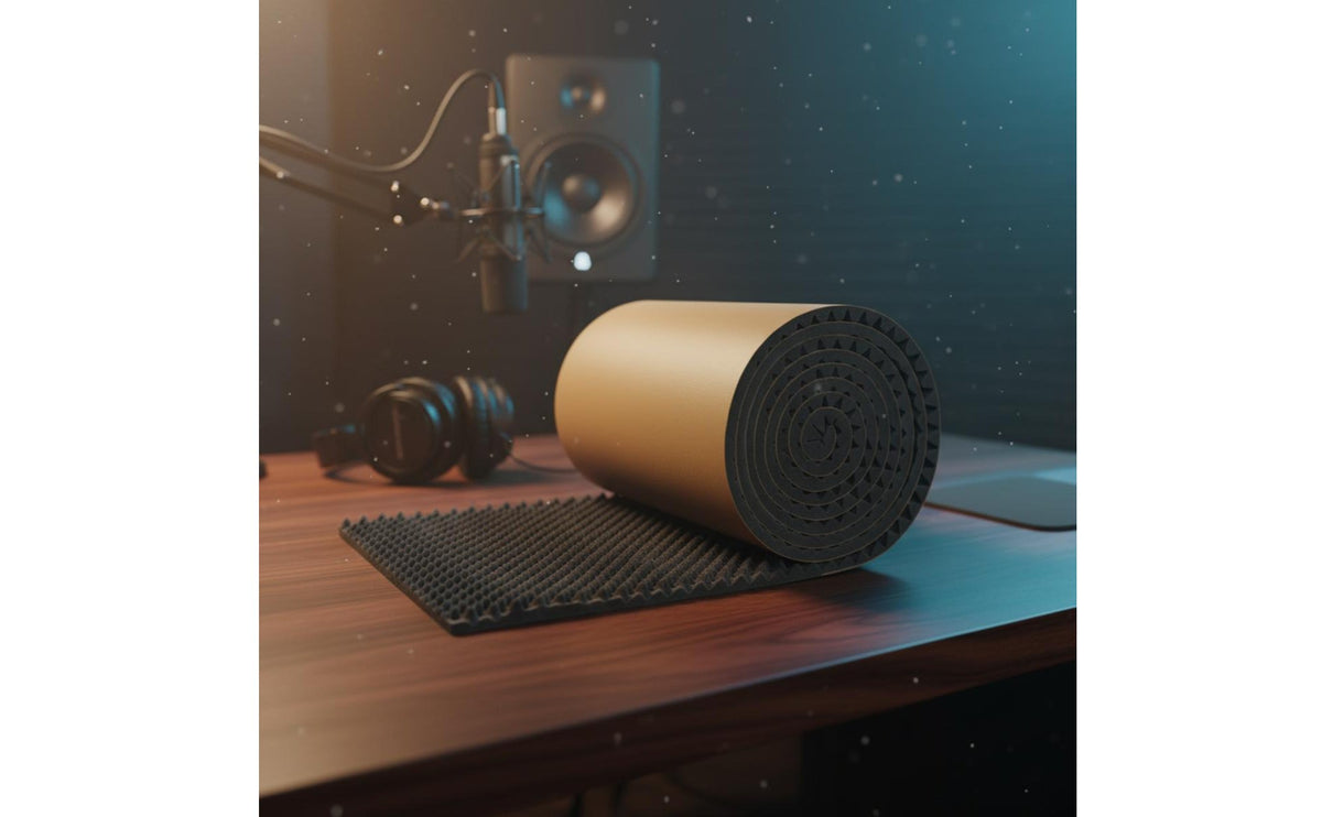 Noise Reduction Self-Adhesive Acoustic Foam Panel High Density Oval Crate Soundproofing Foam Fire Resistant Pyramid Acoustic Wall Tile for Content Creators, Musicians, Podcasters, Home Theater, Recording Studio, Rehearsal Room