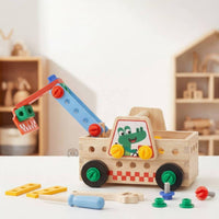 Educational Bus Toy Fine Motor Skills Wooden Screw Toy Hand-Eye Coordination Busy Activity Board for Kids, Little Ones, Preschool, Daycare