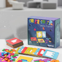 128 Pieces Speed Brain Teaser Game 2-Player Battle Mode Block Brain Teaser Game