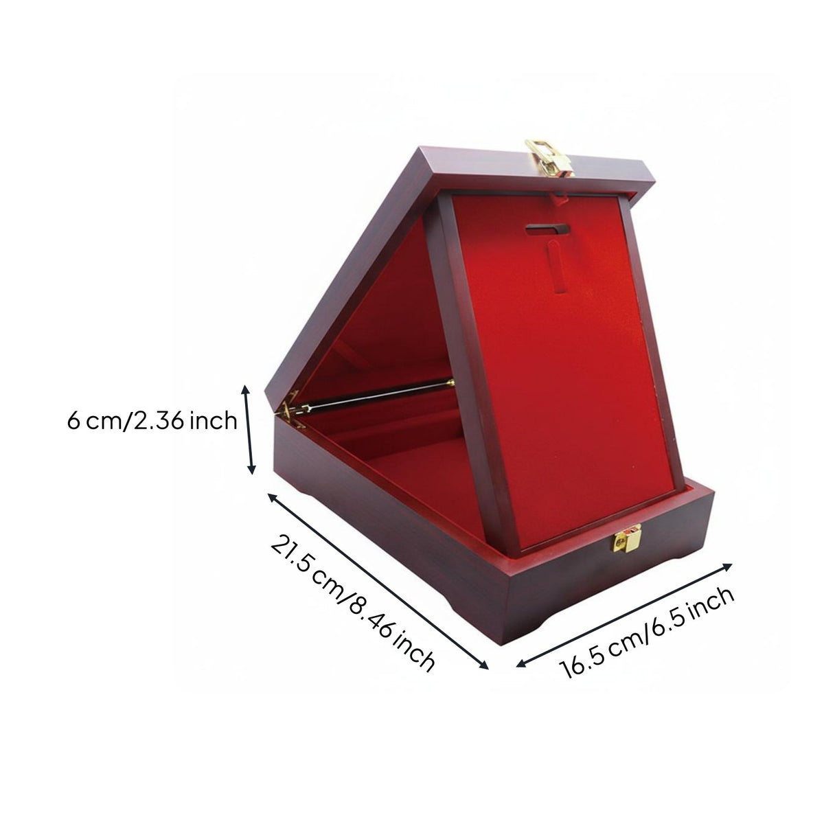 Wooden Medal Display Box Easel Back Stand Awards Display Frame for Office Decor