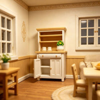 Dollhouse Storage Cabinet Drawers 1:12 Scale Cabinet Openable Doors for Children