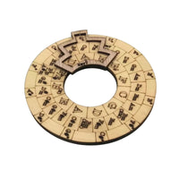 Music Theory Wheel Wooden Circle of Fifths Wheel Desk-Friendly for Guitarists