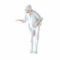 1:87 Scale Doctor Figure High Detail Miniature Nurse Figurine Hand-Painted Resin Paramedic Model for Collectors, Hobbyists, Sand Table Scenes
