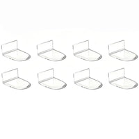 8 Pieces Space Saving Thin Home Display Acrylic L-Shaped Stand