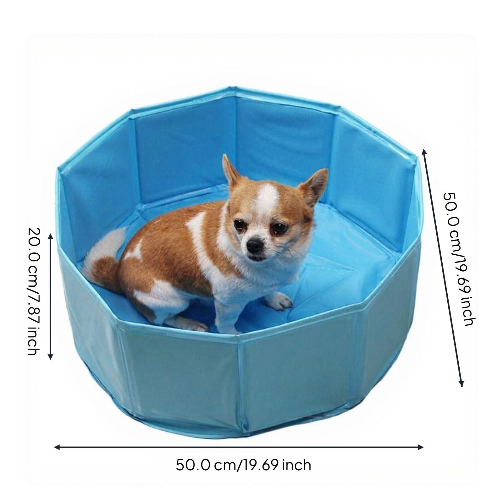 Foldable pet bath, easy drain