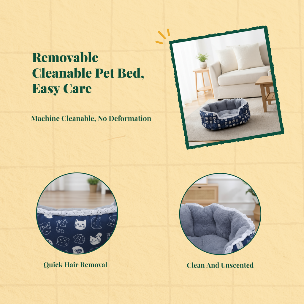 Windproof elevated indoor pet bed