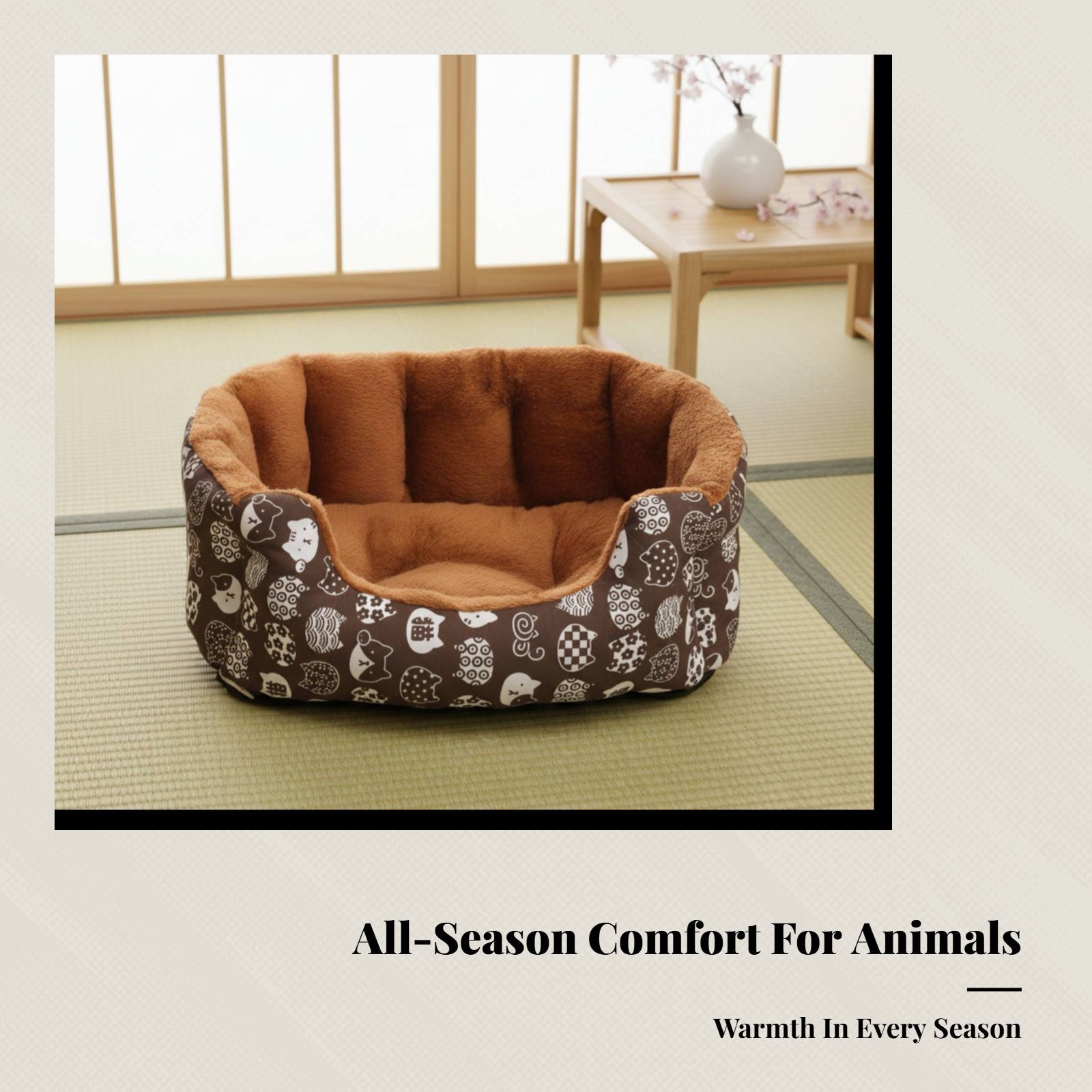 Cartoon Cat Bed Dog Mat Winter Warm Pet Bed PP Multi-Scene Use