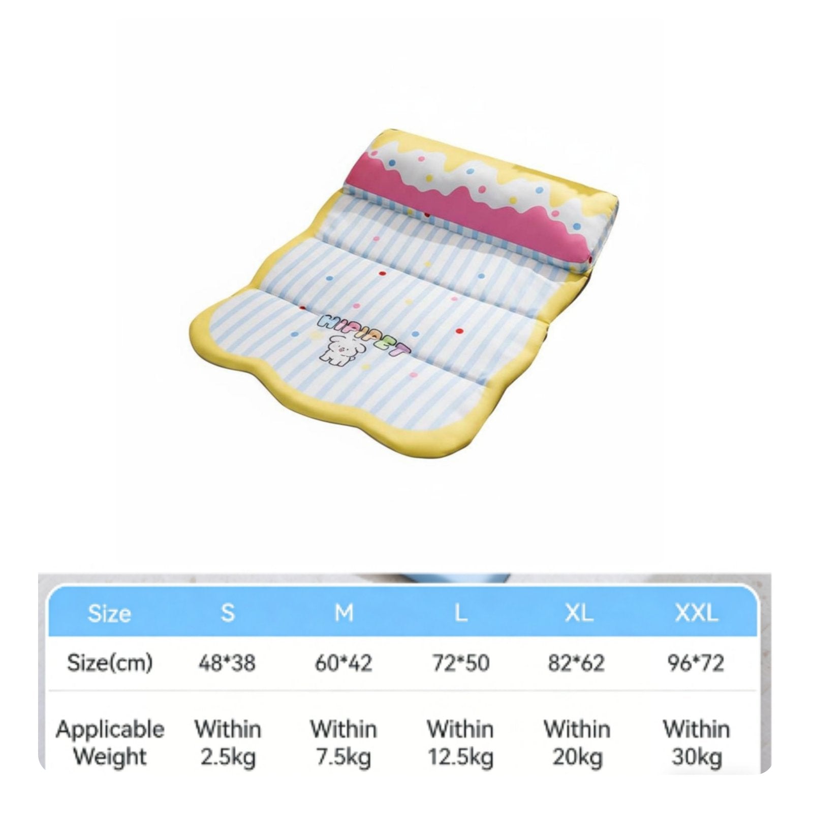 Foldable Pet Mat with Pillow Easy to Clean Waterproof Dog Sleeping Pad for Dogs
