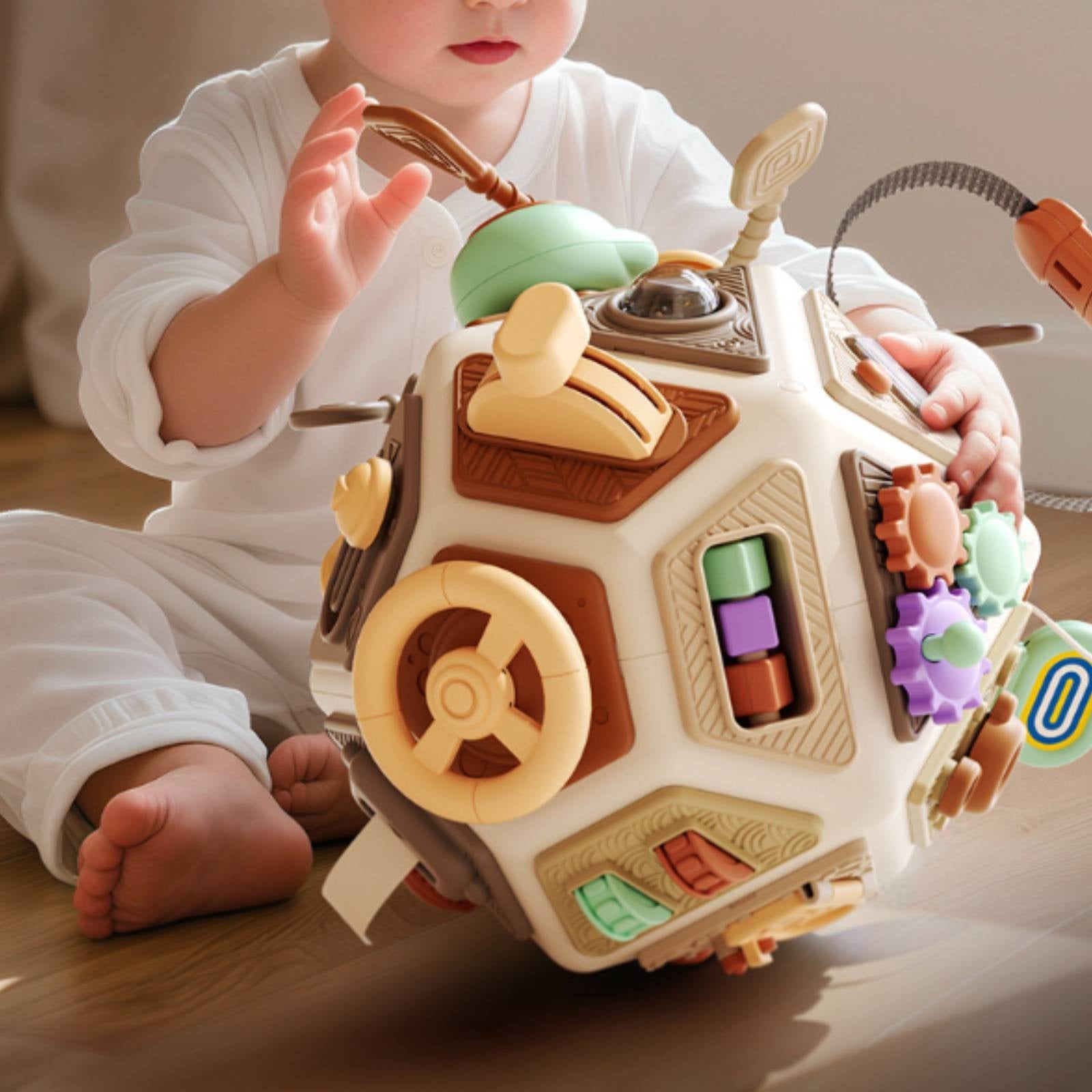 Polyhedron Activity Toy Hard Plastic Multisided Baby Activity Toy 3D