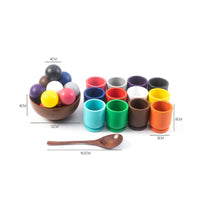 12 Color Sorting Cups and Balls Fine Movement Skills for Kindergarten