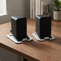 Desktop Speaker Stand Rounded Corners Angled Speaker Stand Unobstructed Base