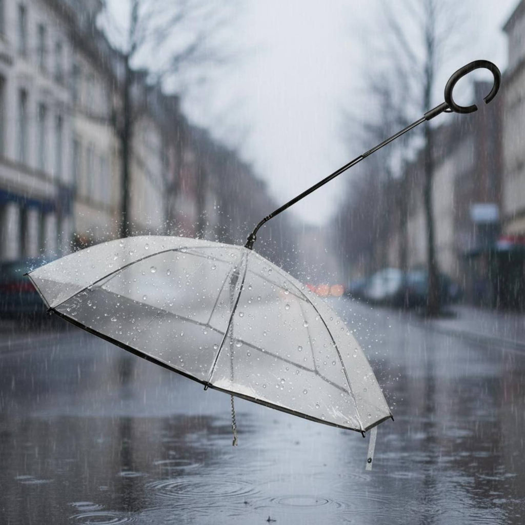 Waterproof Dog Umbrella Hands-Hands-off Transparent Dog Umbrella for Rainy Walks