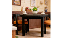 1/12 Scale Dining Table and Chairs Simulation Model for Miniature Scene