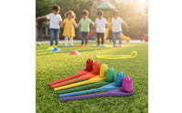 Egg and Spoon Race Game Sturdy Wood Construction Wooden Egg and Spoon Set