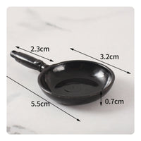 Simulation Cooking Pan Model Realistic Design Miniature Frying Pan for Hobbyists
