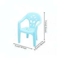 Miniature Armchair Realistic Design Tiny Chair Model Dollhouse Stacking Chair for Kids, Doll Collectors, Fairy Garden