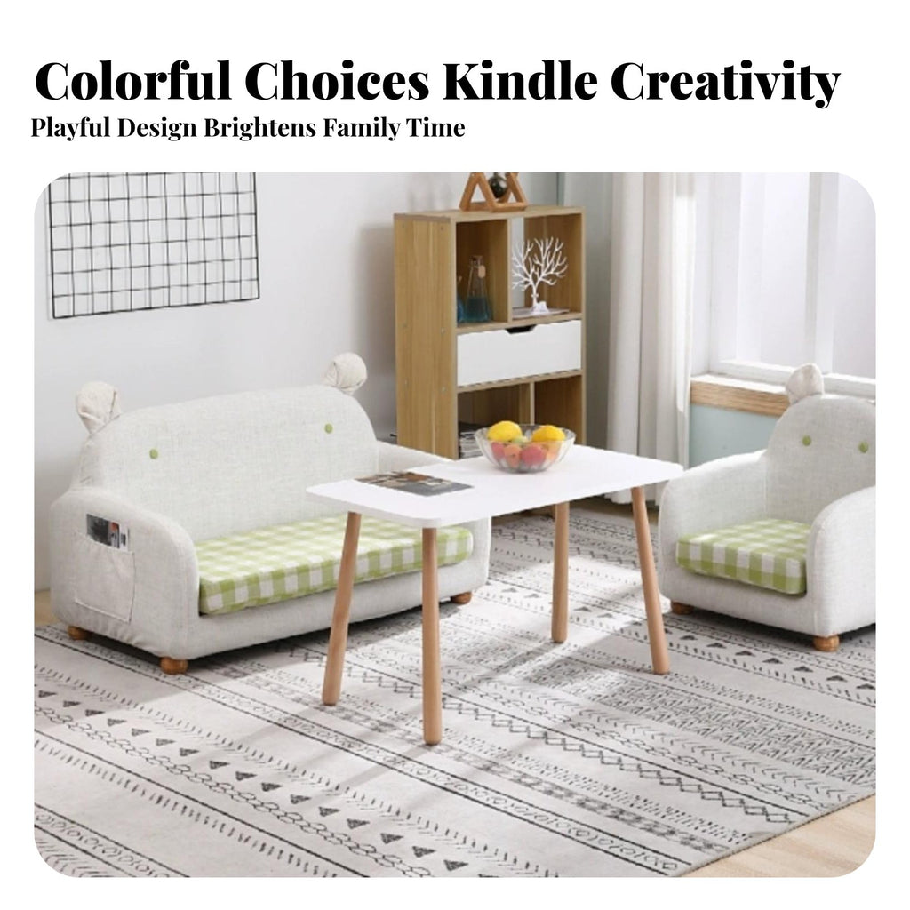 CreatureThemed Loveseat Removable and cleanable Cover kids' Furniture Cute Cartoon Design dense Foam padding for Parents