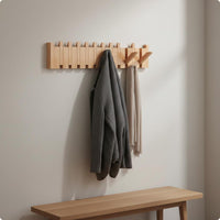 Piano Key Coat Rack Wooden Piano Design Wall Hooks Decorative for Entryway