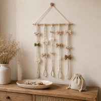 Wall-Hanging Organizer Rack Minimal Cotton Cord Rack Decorative