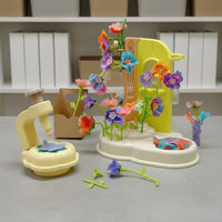 Floral Press Playset Develops Fine Motor Skills DIY Flower Bouquet Craft Kit Educational Kids' Floral Arrangement Set for Girls, Seasonal Crafts