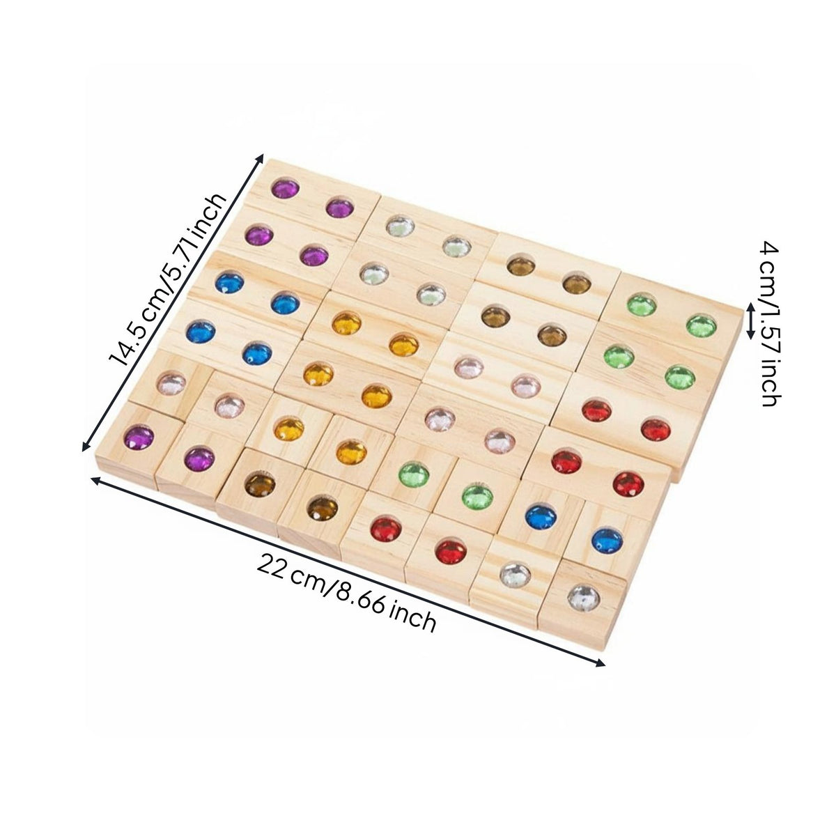 Wooden Crystal Blocks Natural Wood Acrylic Crystal Blocks Polished Edges