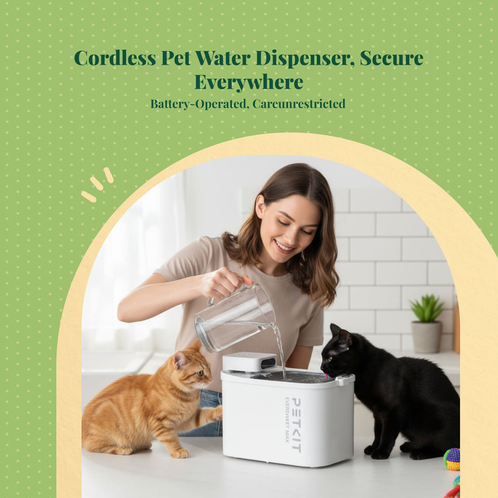 Cordless Cat Water Fountain, Quiet
