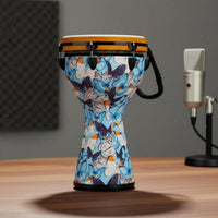12 Inch Hand Drum Lightweight Butterfly Print Hand Drum Wide Tone Range Percussion Instrument for Beginners, Practice