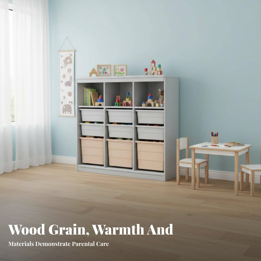 Multi-Bin Storage Unit Large Capacity Toy Organizer Space Saving Easy reach for Children, Toddlers, Playroom, Nursery, Daycare