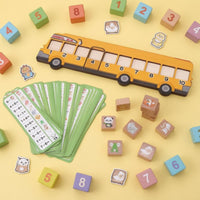 Animal Bus Toy Educational Counting Reasoning Toy Hand-Eye Coordination