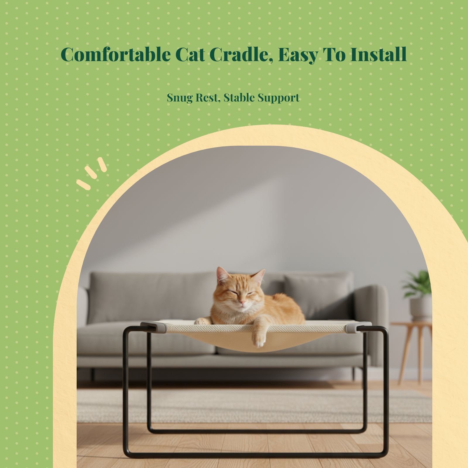 Cat hanging bed Accessories, sturdy Hanging enclosure hanging bed, Soft Plush Replacement Mat for Indoor felines, Adjustable Pet Bed