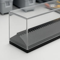 N-Scale Train Display Case Black Base Showcase Cabinet Dustproof for Collectors