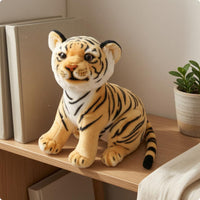 Reclining Tiger Stuffed Doll Silk Textile Tiger Stuffed PP Soft Toy