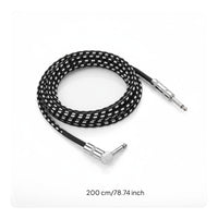 Right Angle Guitar Cable Deoxidized-Unrestricted-Unrestricted Copper Straight To