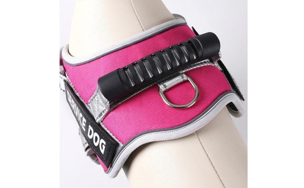 Quick-Release Buckles Service Dog Harness Metal Leash Rings Padded Mesh Harness Top Handle Service Dog Vest Adjustable for Low Light